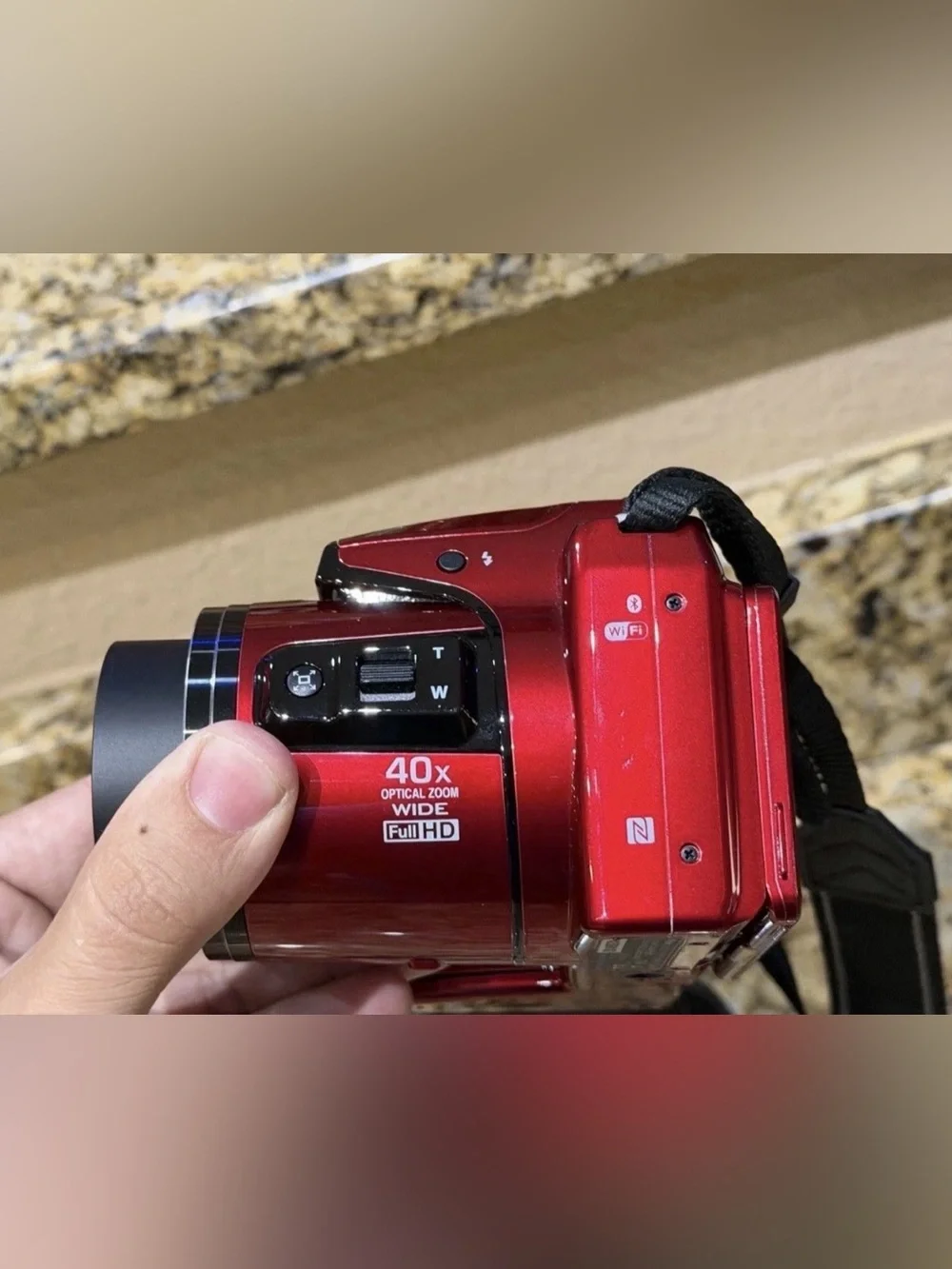 Nikon Coolpix Red B500 16.0MP 40X Optical Zoom Digital Camera Tested AA Battery